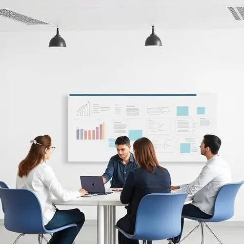 Team collaboration and global planning illustration